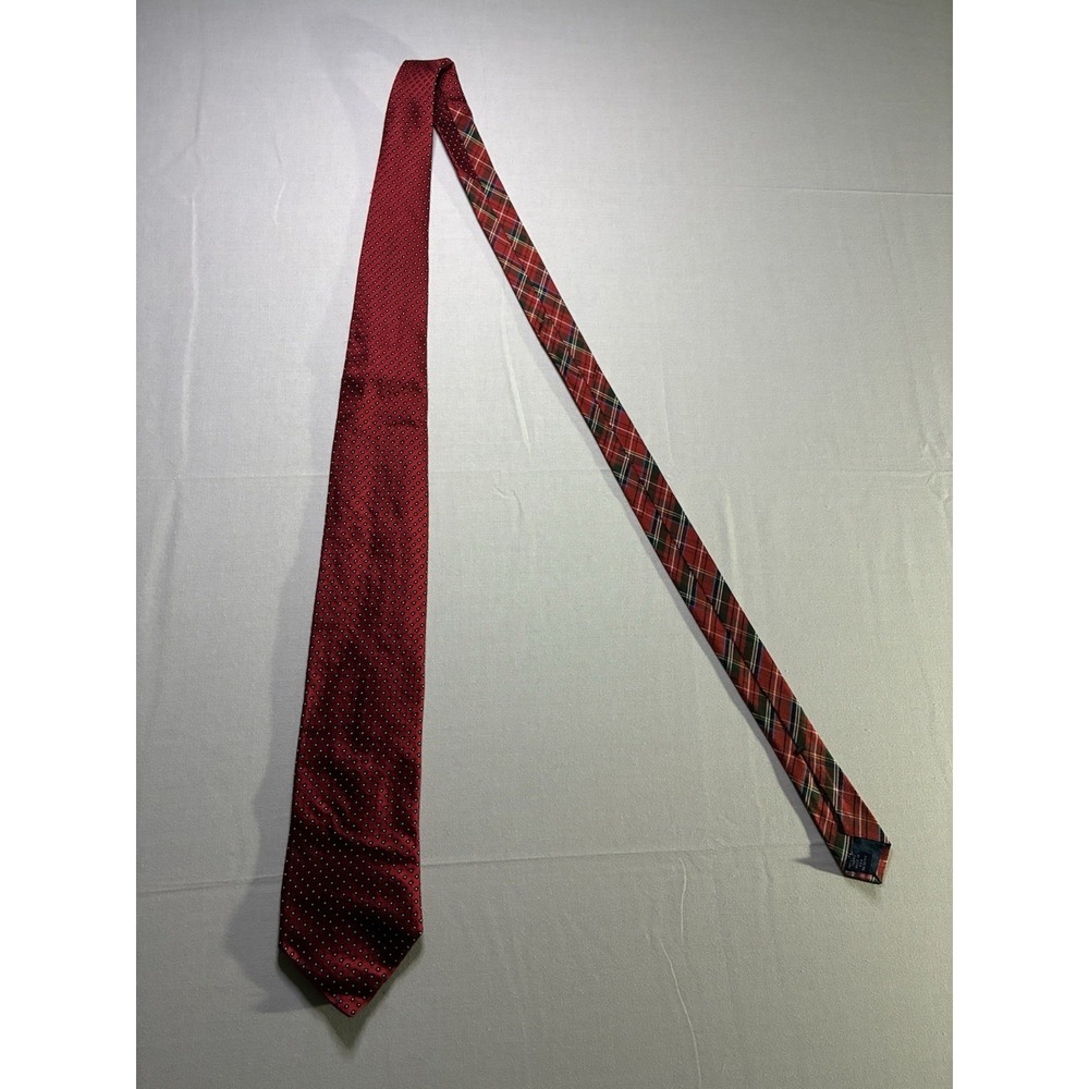 Tommy Hilfiger Men's Tie Multi Design Red Dotted And Flannel